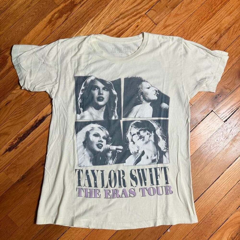 Taylor Swift The Eras Tour Official T-Shirt Cream Size M